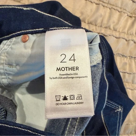 MOTHER The Double Dazzler Skinny Jeans in Ooh La La 24 NWT Dark Wash High Rise - Picture 7 of 14